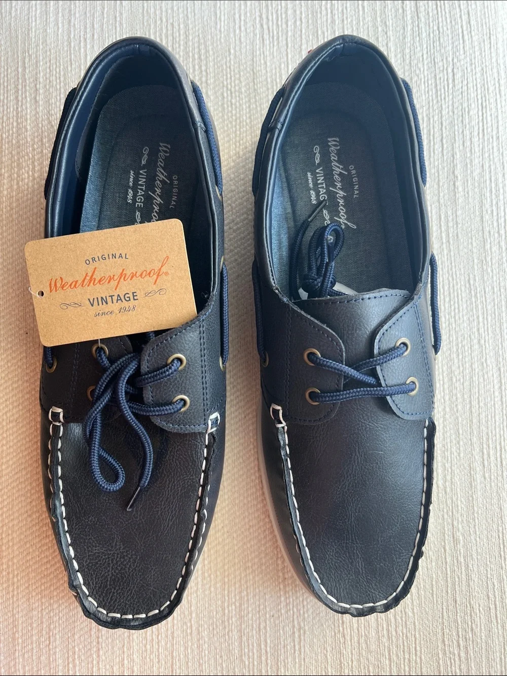 Weatherproof Men’s Navy Boat Shoes